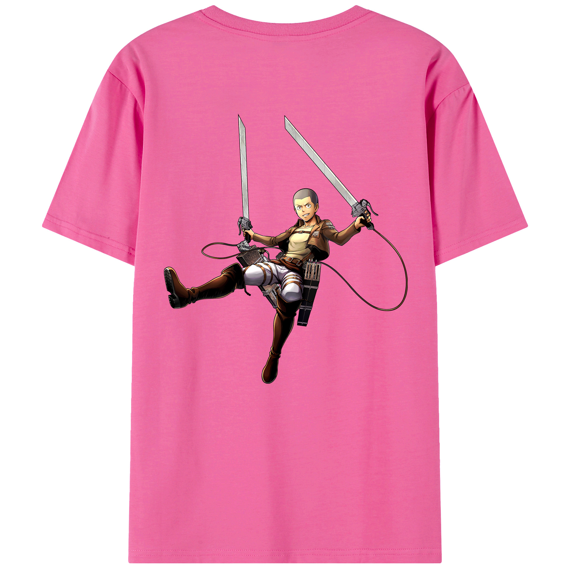 （画像用） 進撃の巨人 コニー·スプリンガー Attack on Titan Connie Springer レディース半袖Tシャツ(バックプリント)